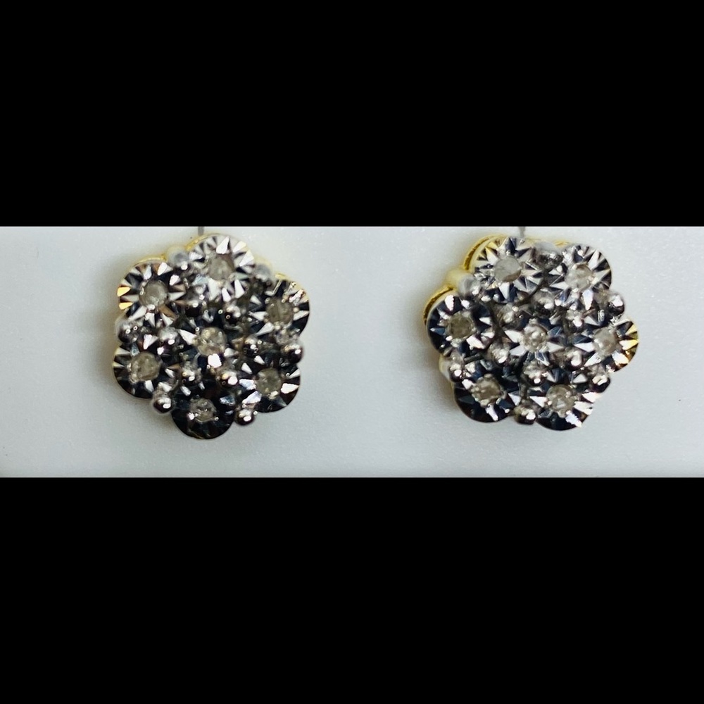breathtakingly Beautiful Real Diamond Earrings WOW - Picture 4 of 4
